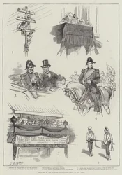 Skizzen bei der Beerdigung von General Grant in New York